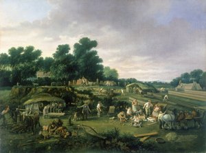Engelse landelijke steenfabriek, ca. 1840 door English School